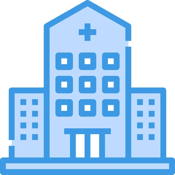Ikon Bangunan Perkotaan Rumah Sakit - Stok Vektor