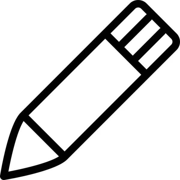 Art Design Pencil Icon Outline Style — Stock Vector