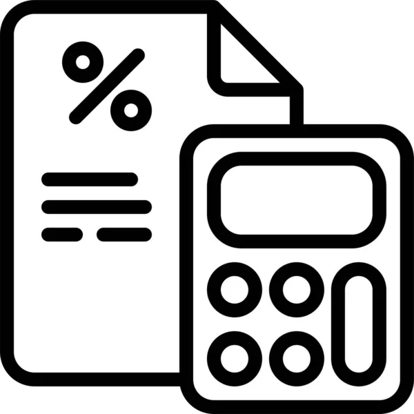 Business Calculator Percentage Icon — Stock Vector