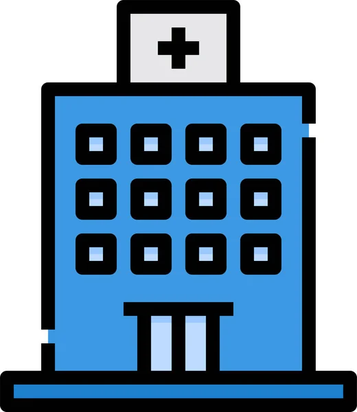 Hospital Building Health Icon — Stock Vector