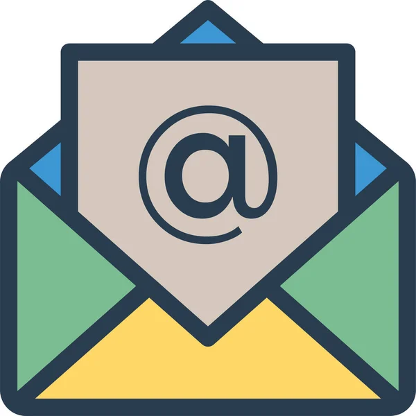 Business Mail Umschlag Symbol Stil Ausgefüllter Umschläge — Stockvektor