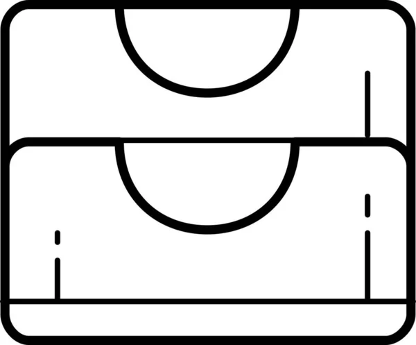 Posteingangsbuchstabensymbol Umrissstil Archivieren — Stockvektor