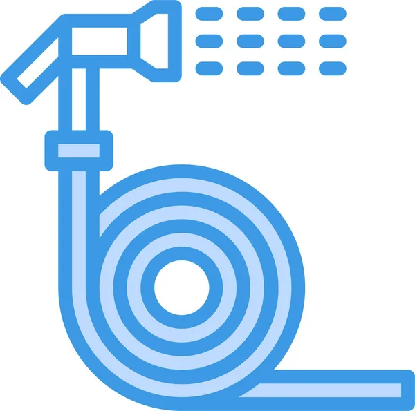 Reinigungsgeräte Schlauchsymbol Der Kategorie Einfamilienhaus — Stockvektor