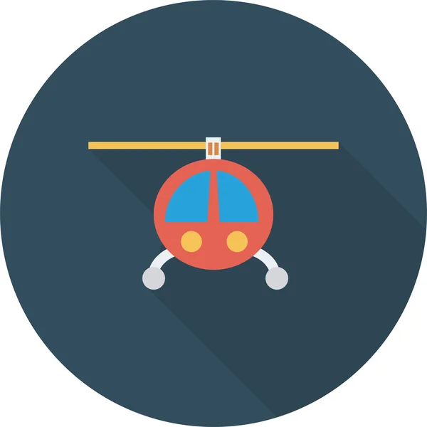 Icône Hélicoptère Automatique Armée Dans Style Ombre Longue — Image vectorielle
