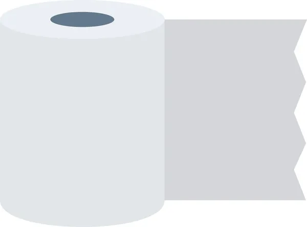 Servet Papier Roll Pictogram Platte Stijl — Stockvector