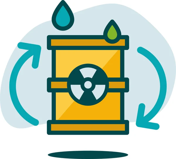 Ikona Ekologii Recyklingu Energii Stylu Wypełnionym — Wektor stockowy
