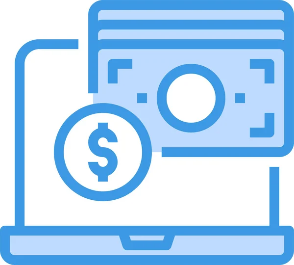 Cash Financial Money Icon Filled Outline Style — Stock Vector