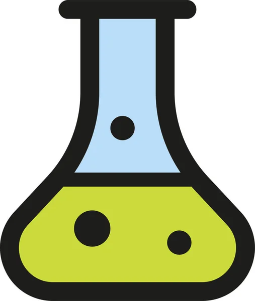 Investigación Química Experimento Icono Estilo Contorno Lleno — Archivo Imágenes Vectoriales