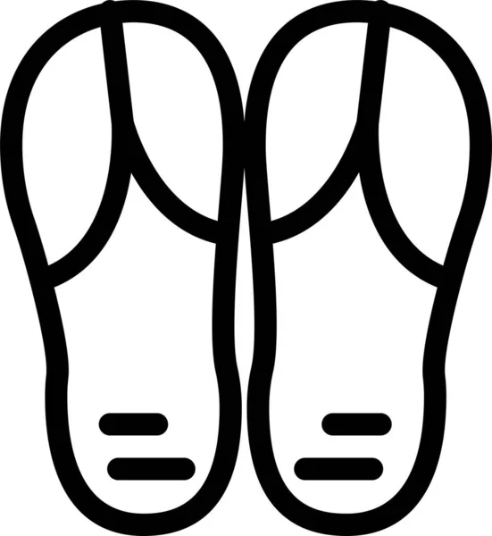 Икона Обуви Стиле Очертаний — стоковый вектор