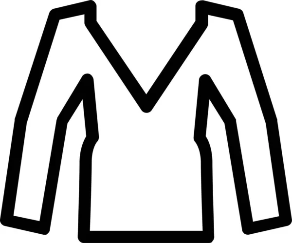 Vestido Roupa Casual Ícone Estilo Esboço —  Vetores de Stock