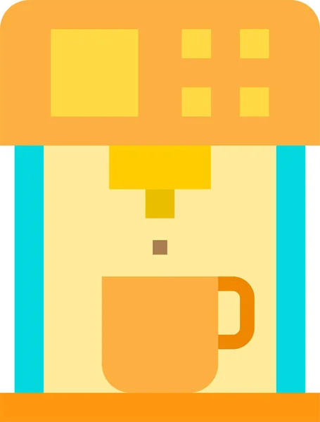 咖啡饮料机图标为平面风格 — 图库矢量图片