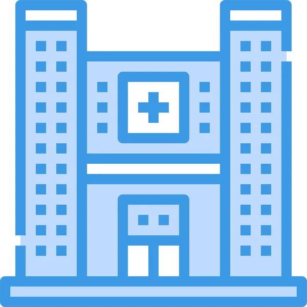 Edificio Del Hospital Icono Salud — Vector de stock