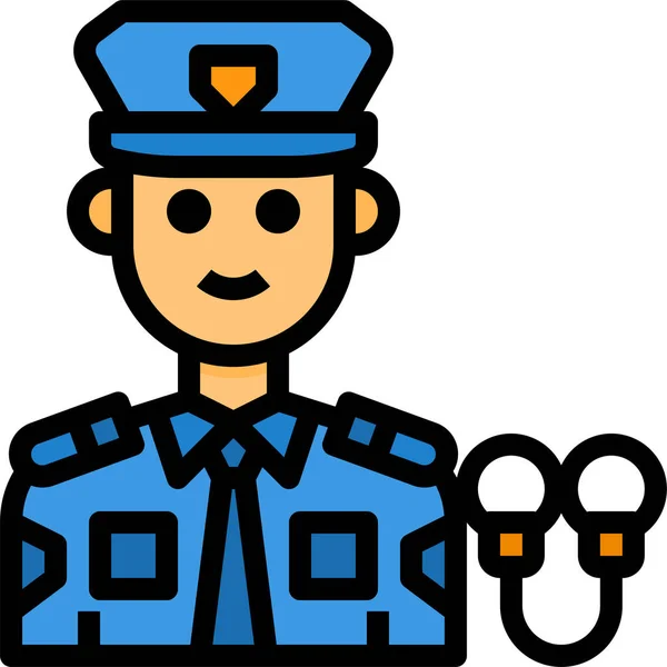 Job Policeman Occupation Icon — Stock Vector