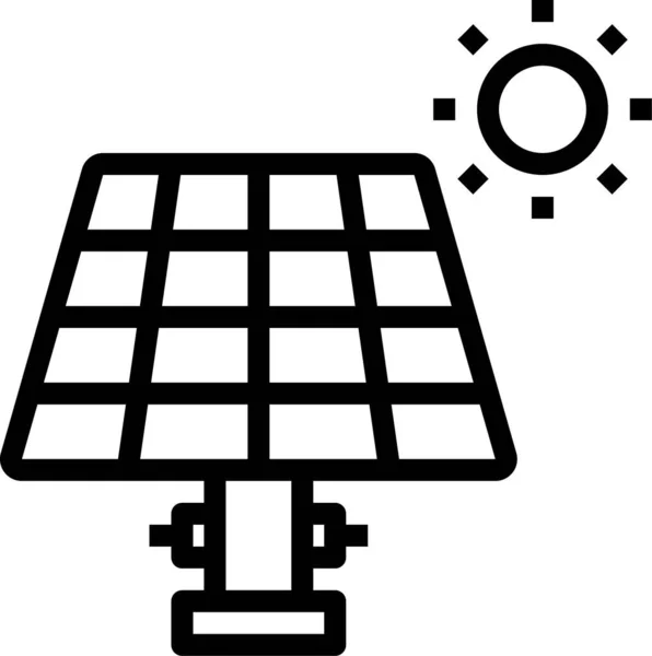 Eco Ecología Icono Energía Estilo Del Esquema — Archivo Imágenes Vectoriales