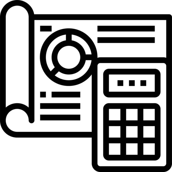 Ikona Analizy Marketingowej Kalkulatora — Wektor stockowy