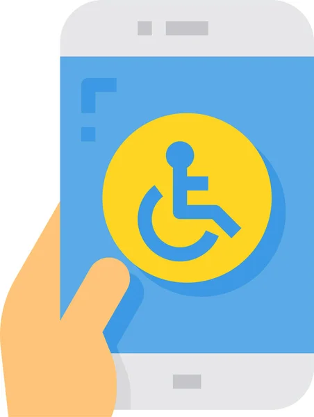 Ikona Aplikacji Dla Niepełnosprawnych — Wektor stockowy