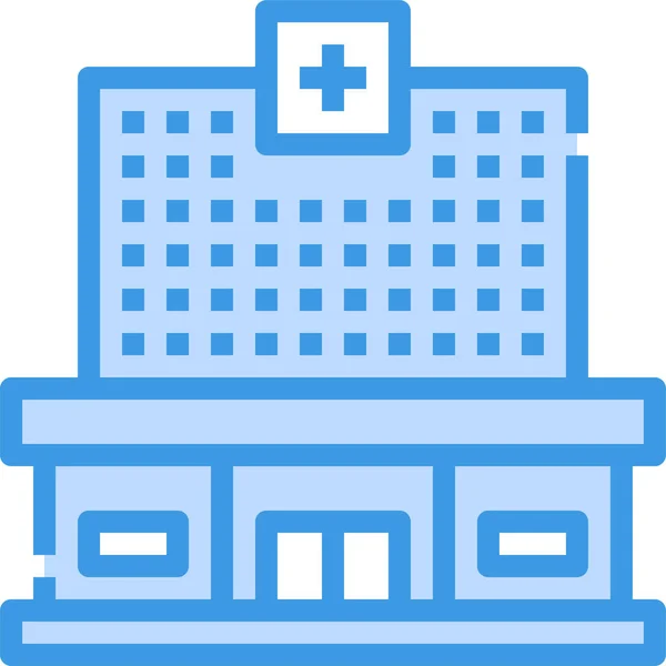 Bâtiment Hospitalier Icône Médicale — Image vectorielle