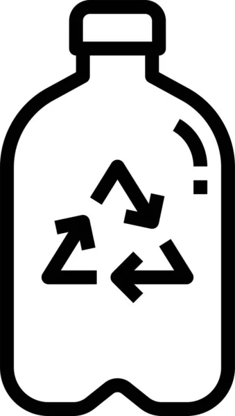 Ícone Reciclagem Plástico Garrafa — Vetor de Stock