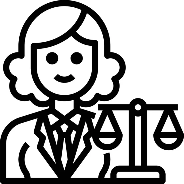 Lawyer Avatar Occupation Icon — Stock Vector