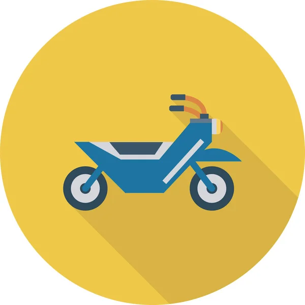 Іконка Мотора Велосипедного Велосипеда Довготілому Стилі — стоковий вектор