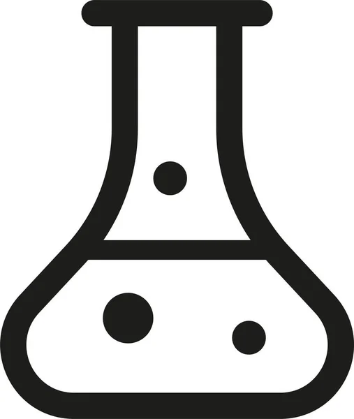 Forschung Chemie Fläschchen Symbol Umriss Stil — Stockvektor