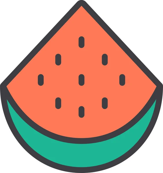 Τρόφιμα Φρούτα Υγιή Εικόνα Στυλ Γεμάτο Περίγραμμα — Διανυσματικό Αρχείο
