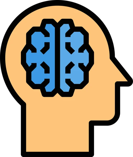 Мозг Образование Значок Здравоохранения — стоковый вектор