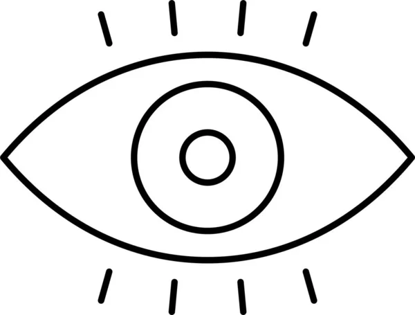 Eye Look See Icon Mixed Category — Stock Vector