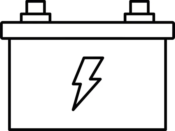 Akku Energiesymbol Umrissen — Stockvektor