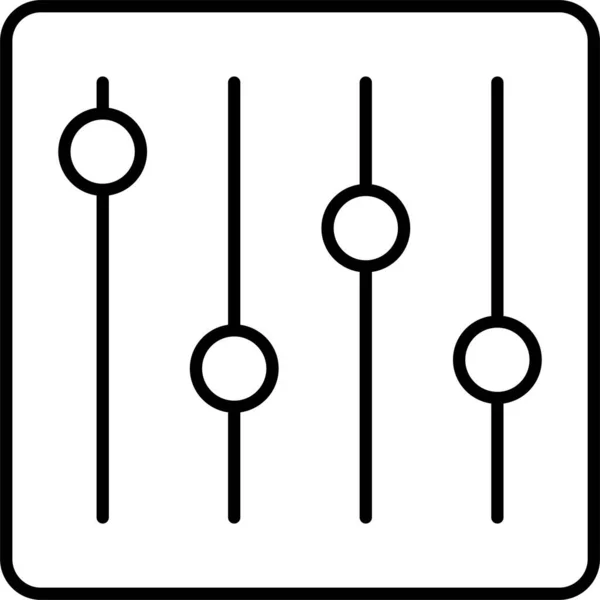 Besturing Gelijkmatig Mixer Pictogram Elektronische Apparaten Apparaten Categorie — Stockvector