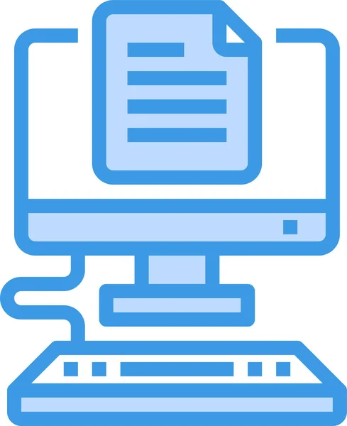 Ícone Edição Documento Computador Categoria Computador Hardware —  Vetores de Stock