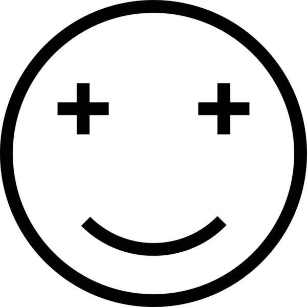 Emoji Emoção Ícone Essencial Estilo Esboço — Vetor de Stock