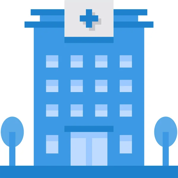 Edificio Del Hospital Icono Salud — Vector de stock