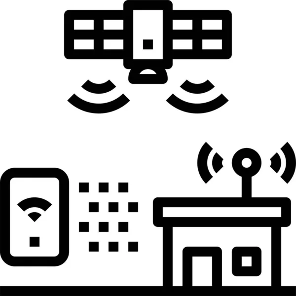 Internet Office Sattellite Icon Computer Hardware Category — Stock Vector