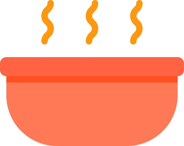 烹调食物家庭图标的扁平风格 — 图库矢量图片