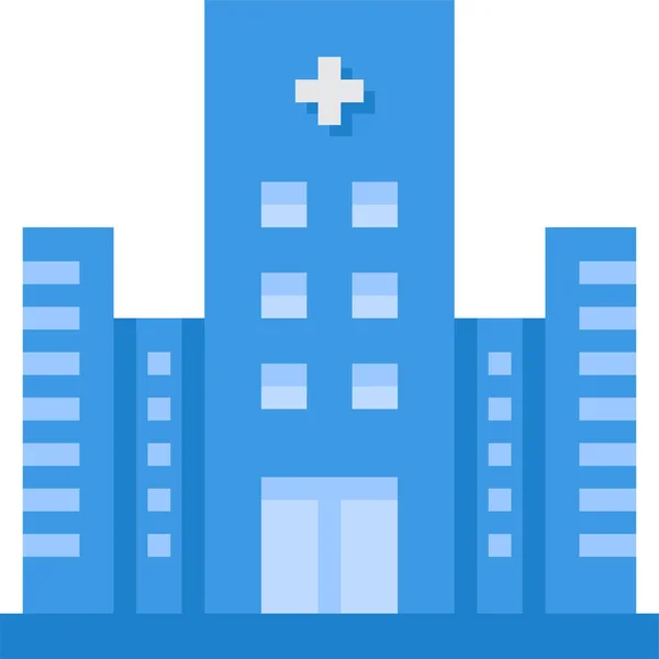 Ikona Opieki Zdrowotnej Budynku Szpitala — Wektor stockowy