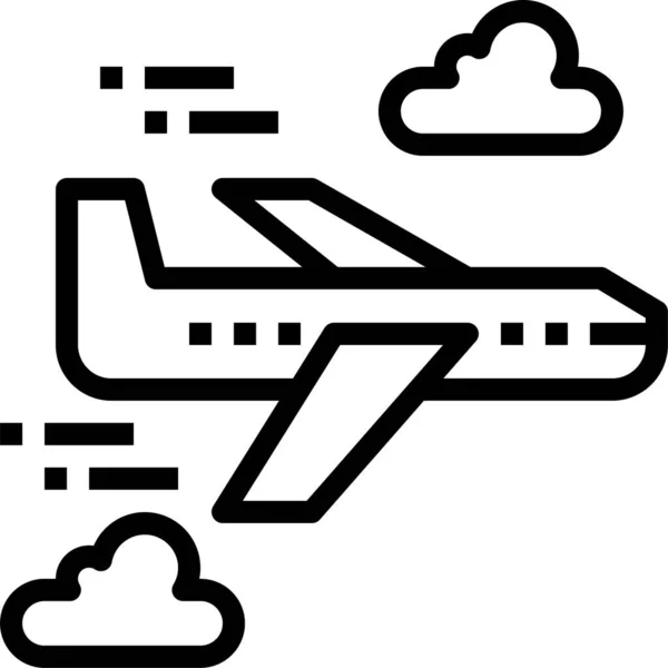 Icône Avion Avion Vol — Image vectorielle
