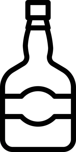 Flasche Whisky Getränk Ikone — Stockvektor