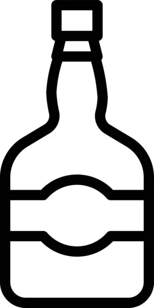 Bouteille Whisky Boisson Icône — Image vectorielle