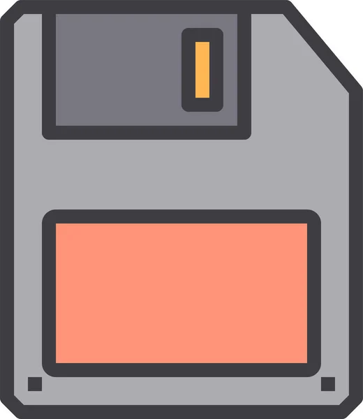 Иконка Диска Компьютерного Устройства Стиле Заполненного Контура — стоковый вектор