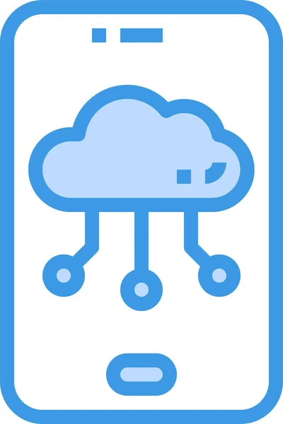 Icône Téléchargement Cloud Computing Dans Catégorie Mobile Devices App — Image vectorielle