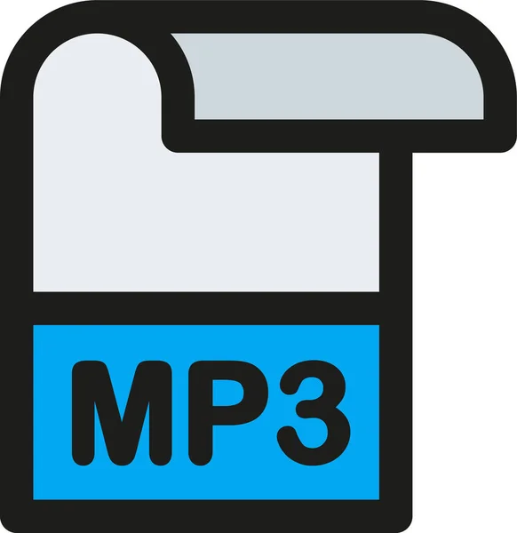 Mp3 데이터 아이콘의 스타일 — 스톡 벡터