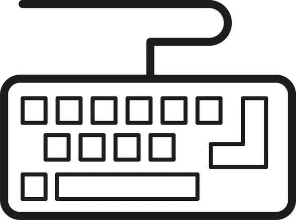 Icône Type Clavier Matériel Dans Style Outline — Image vectorielle