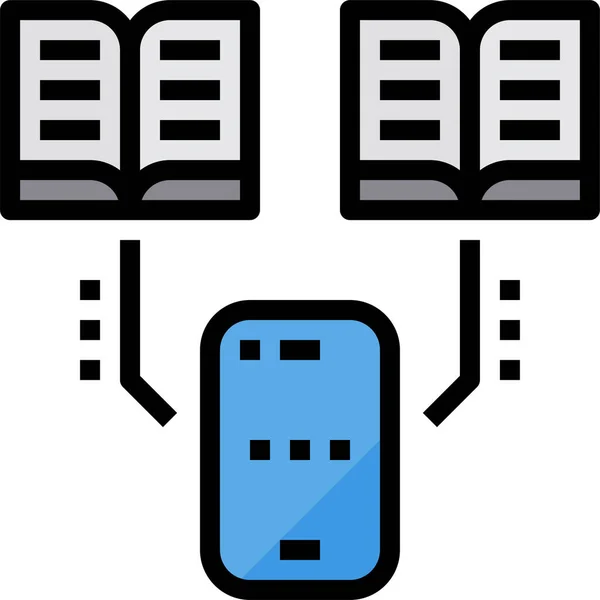 Livres Icône Leçon Apprentissage Dans Catégorie Éducation École Apprentissage — Image vectorielle