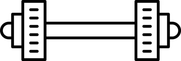 健美运动图标的轮廓风格 — 图库矢量图片