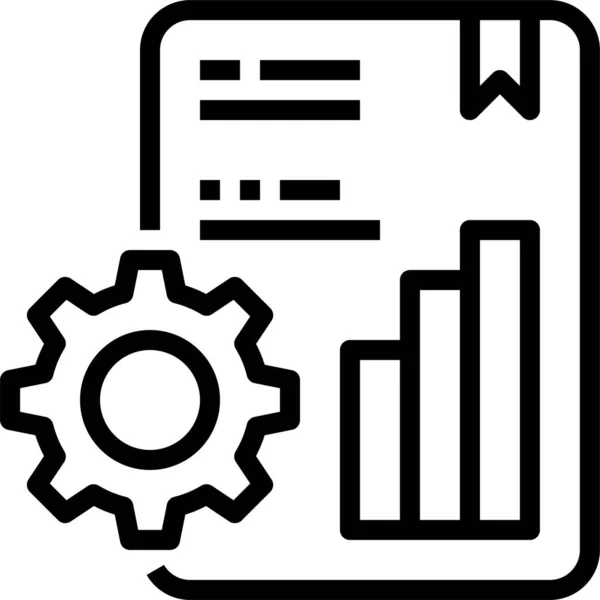 Finans Yönetimi Simgesi Ana Hatlar Biçiminde — Stok Vektör