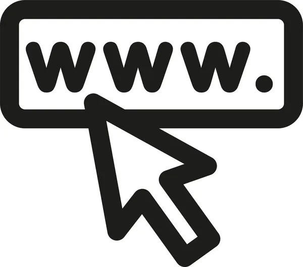 Domain Registrierung Internet Symbol Umriss Stil — Stockvektor