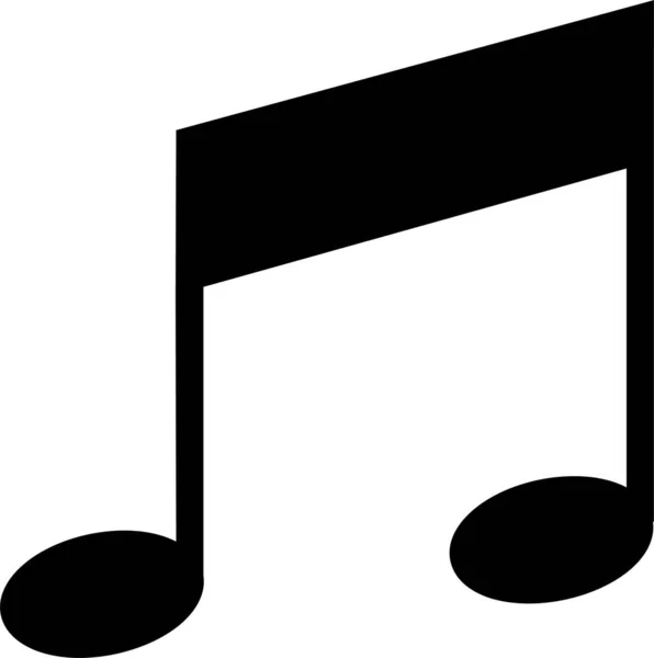Audio Icono Música Estilo Sólido — Vector de stock