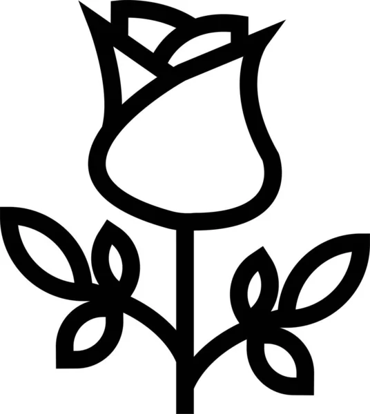 Иконка Цветка Экологии Стиле Наброска — стоковый вектор