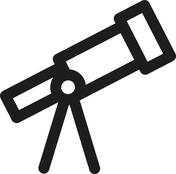 Teleskop Browser Glassymbol Umrissstil — Stockvektor